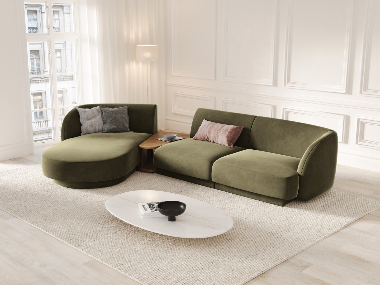 Modulares Ecksofa Tivlomi 117 (Bluvel 77)