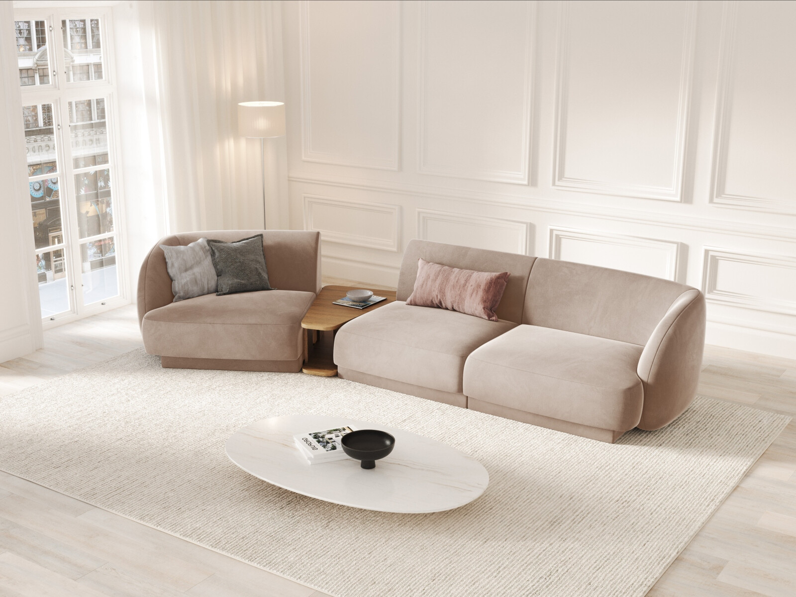 Modulares Ecksofa Tivlomi 118 (Bluvel 40)