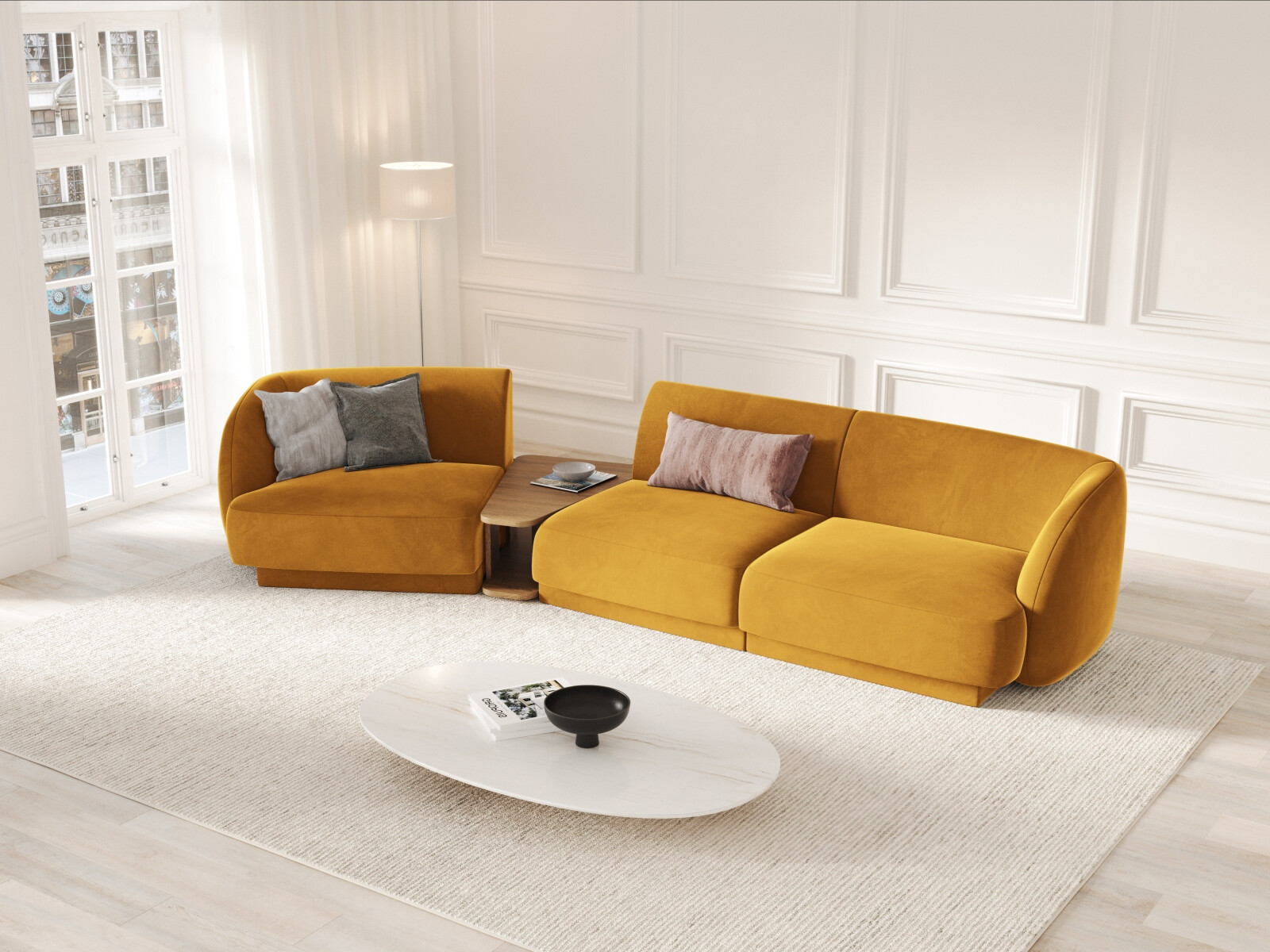 Modulares Ecksofa Tivlomi 118 (Bluvel 68)