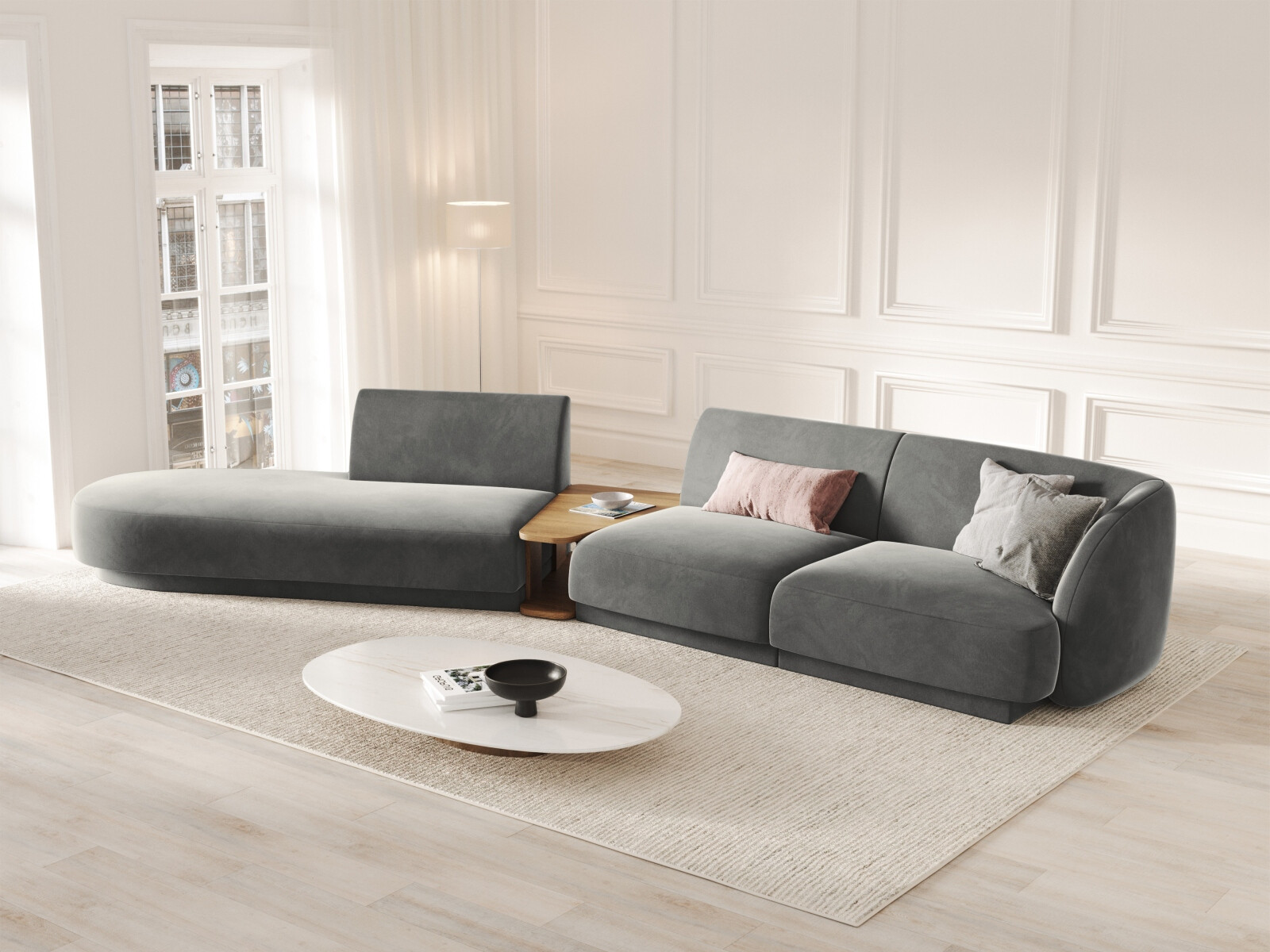 Modulares Ecksofa Tivlomi 119 (Bluvel 13)