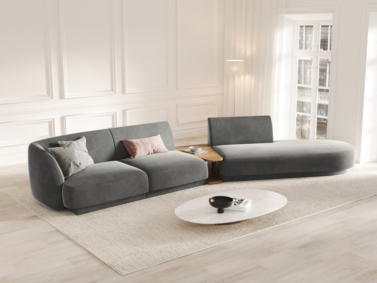 Modulares Ecksofa Tivlomi 119 (Bluvel 13)