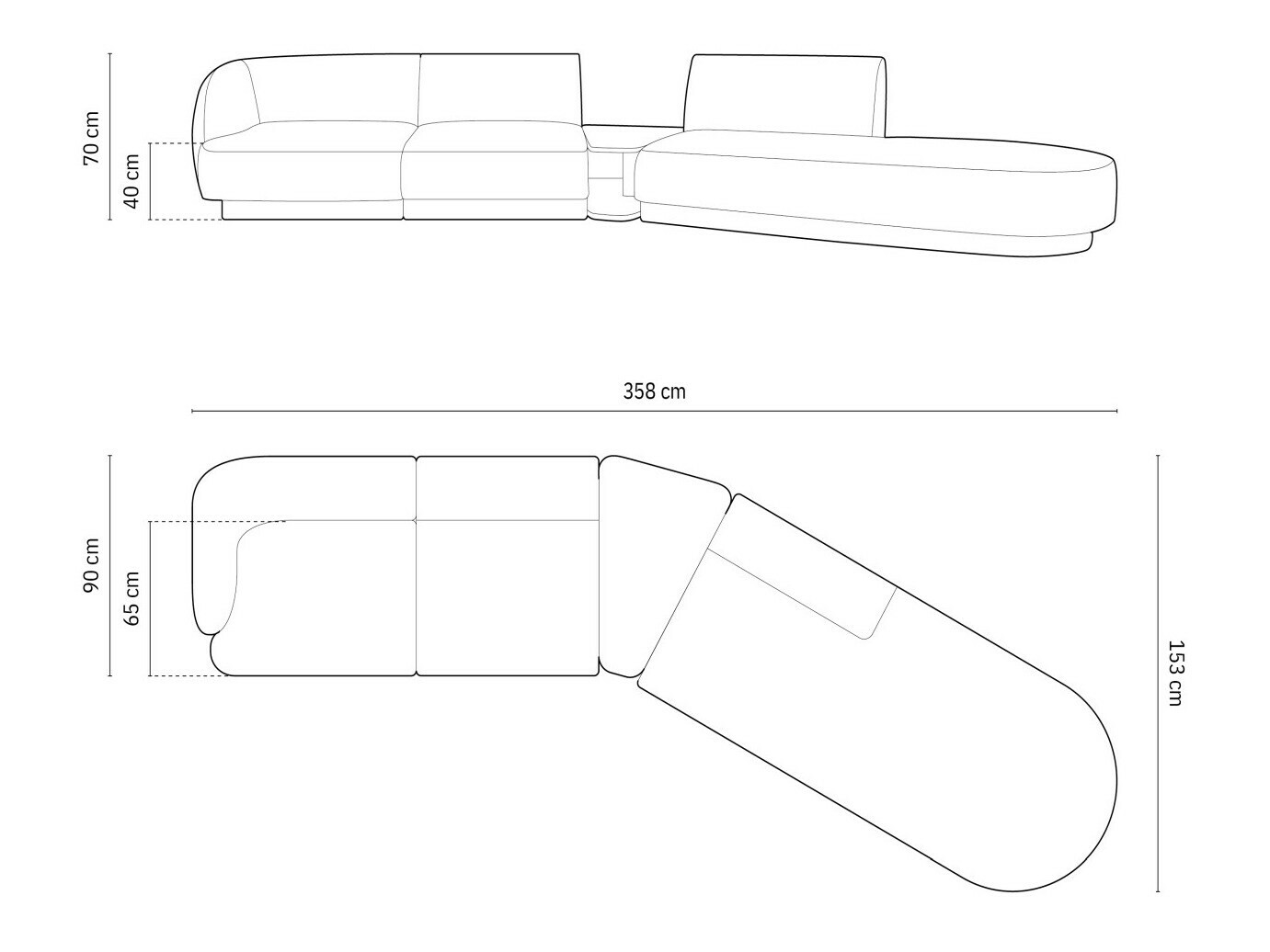 Modulares Ecksofa Tivlomi 119 (Bluvel 13)