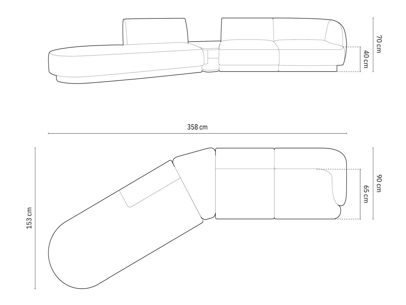 Modulares Ecksofa Tivlomi 119 (Bluvel 22)