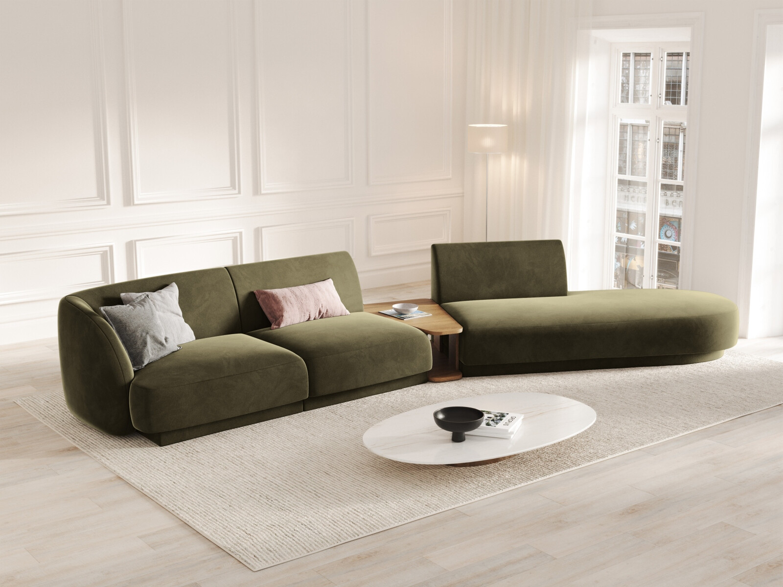Modulares Ecksofa Tivlomi 119 (Bluvel 77)