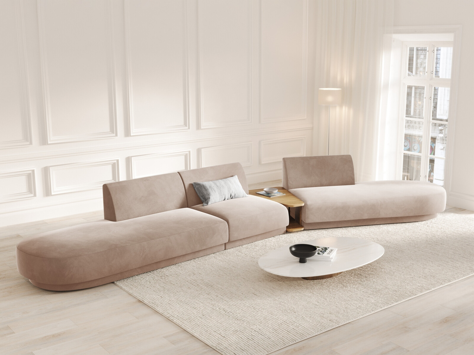Modulares Ecksofa Tivlomi 120 (Bluvel 40)