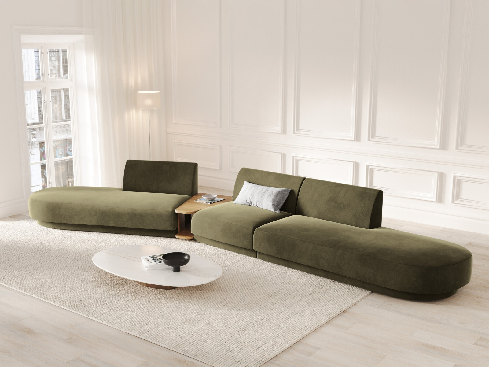 Modulares Ecksofa Tivlomi 120 (Bluvel 77)