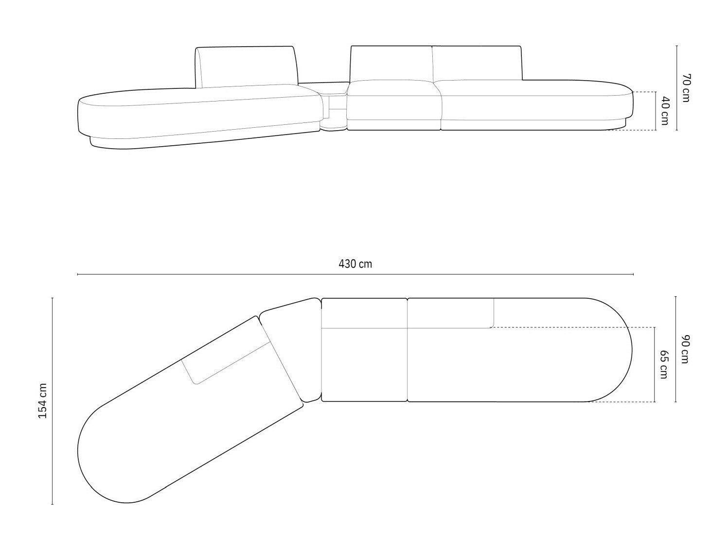 Modulares Ecksofa Tivlomi 120 (Bluvel 77)
