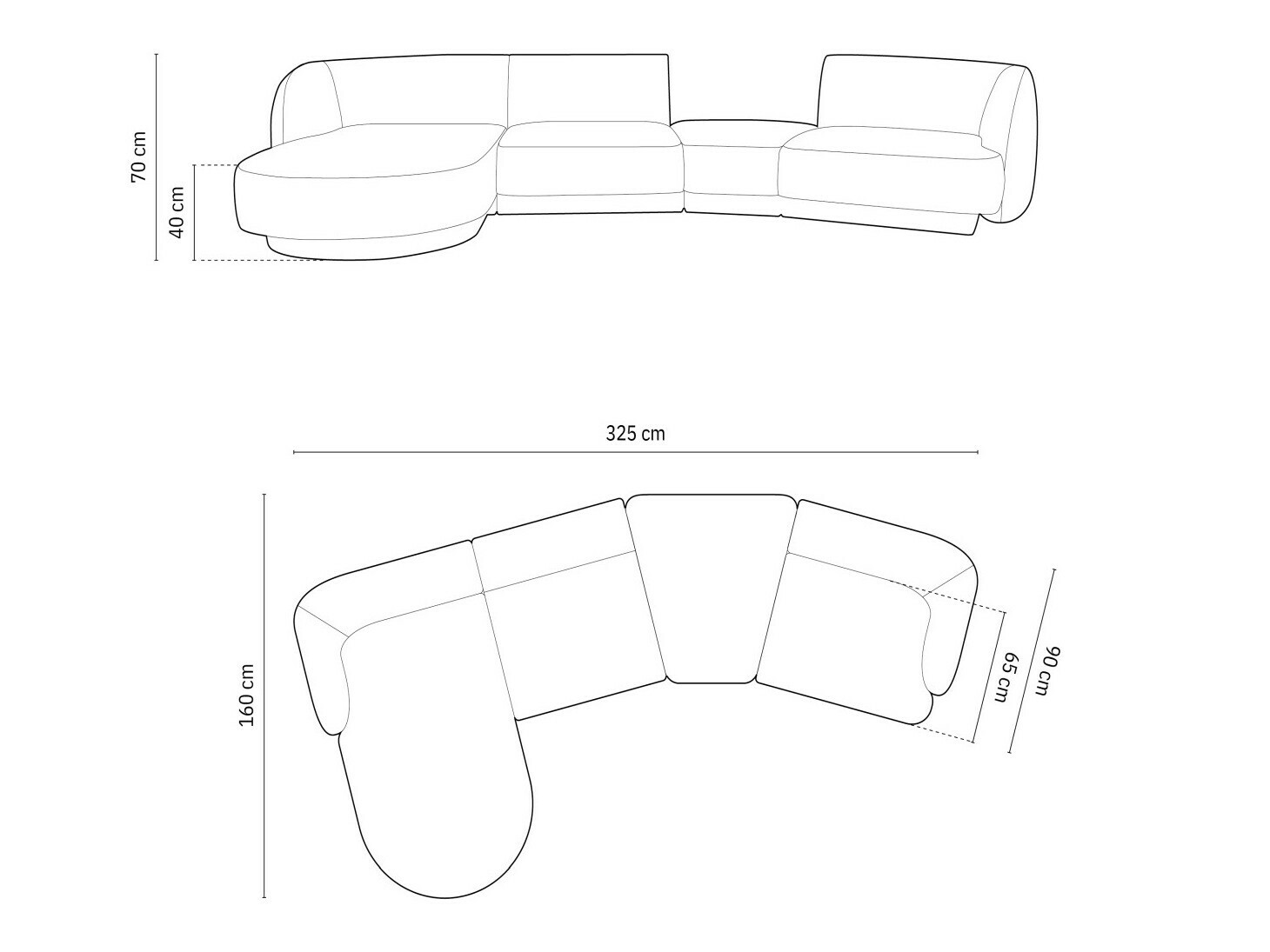 Modulares Ecksofa Tivlomi 121 (Bluvel 13)