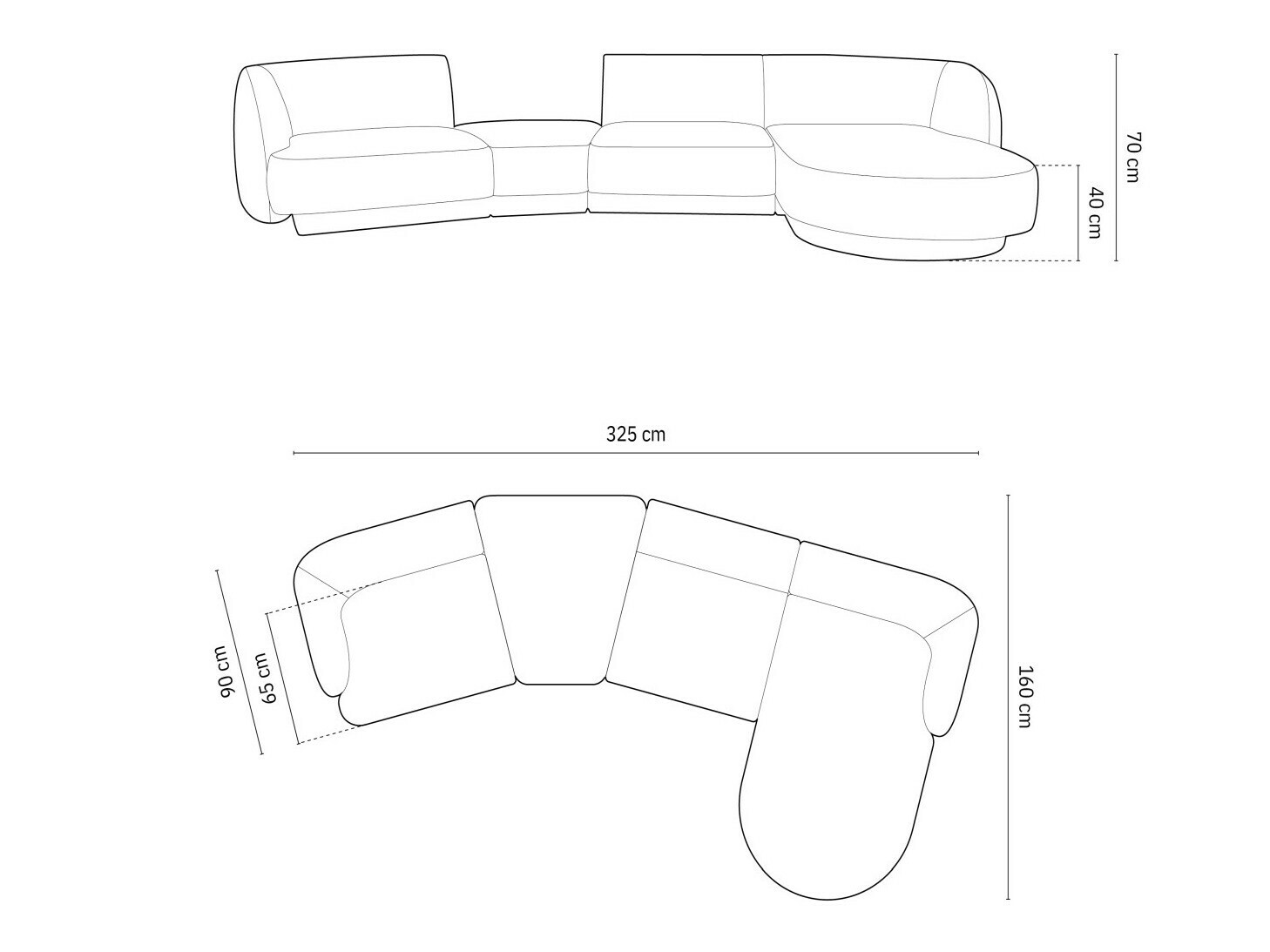 Modulares Ecksofa Tivlomi 121 (Bluvel 86)