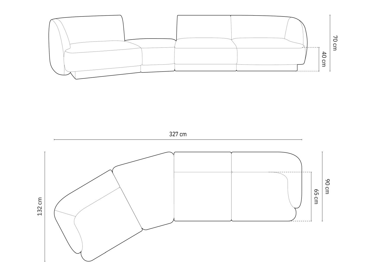 Modulares Ecksofa Tivlomi 122 (Bluvel 22)