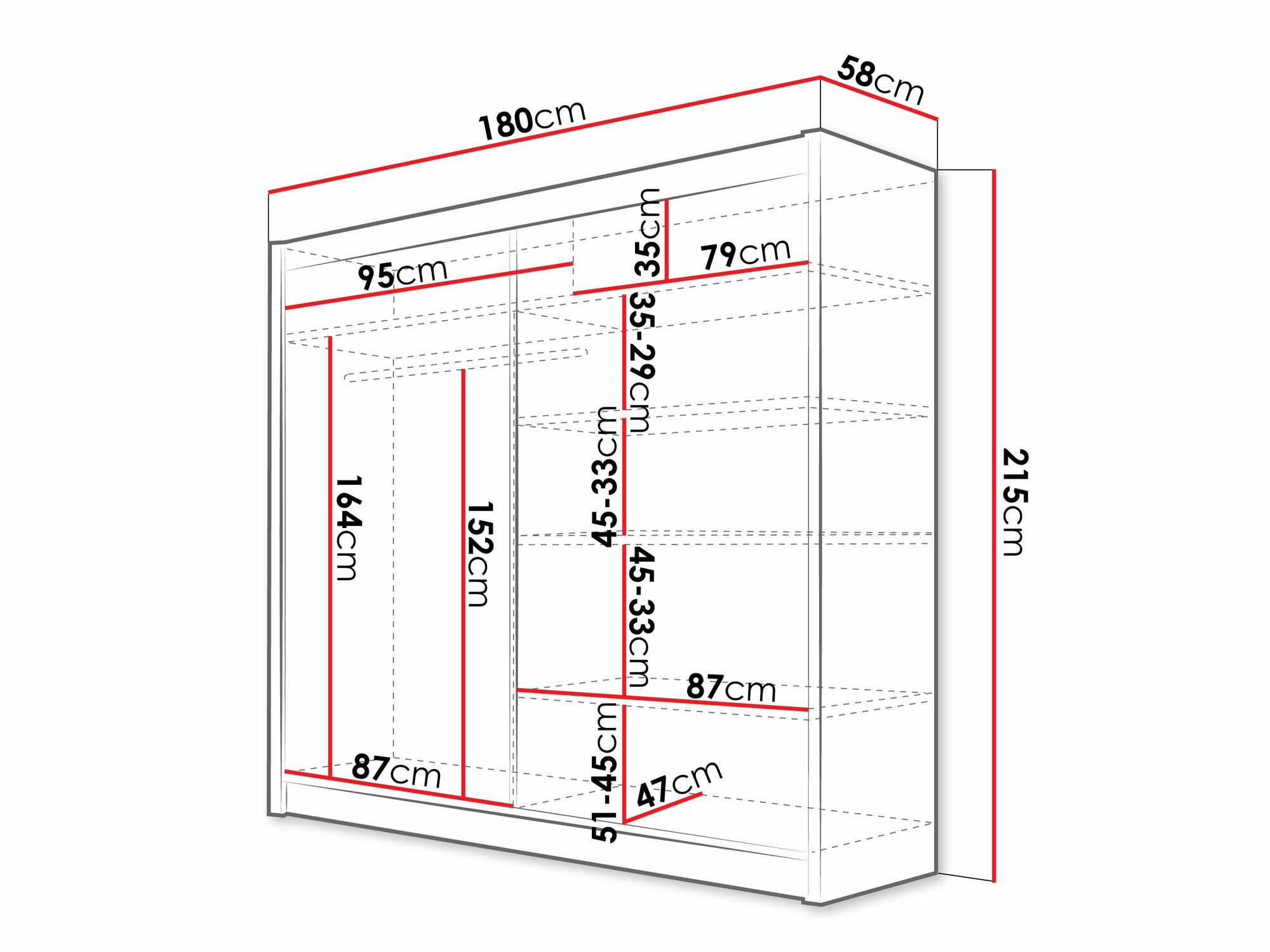 Kleiderschrank Closico Cavaris V (Weiß)