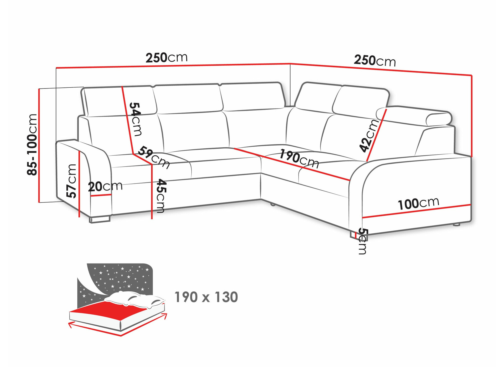 Ecksofa Ovos I (Crown 2)