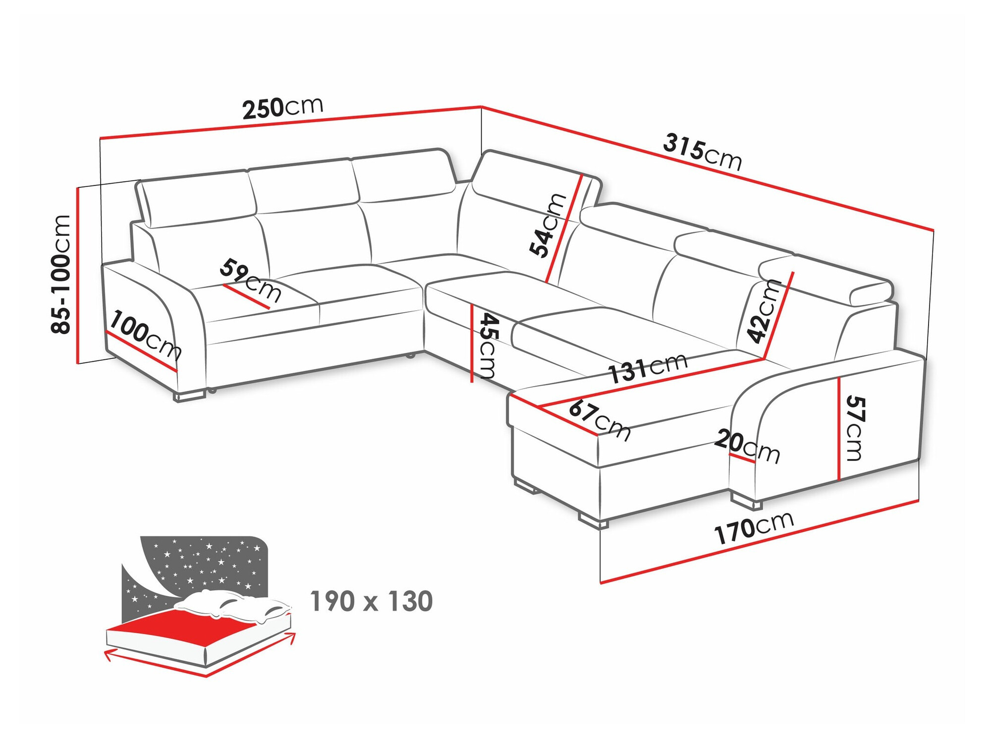 Ecksofa Ovos IV (Crown 2)