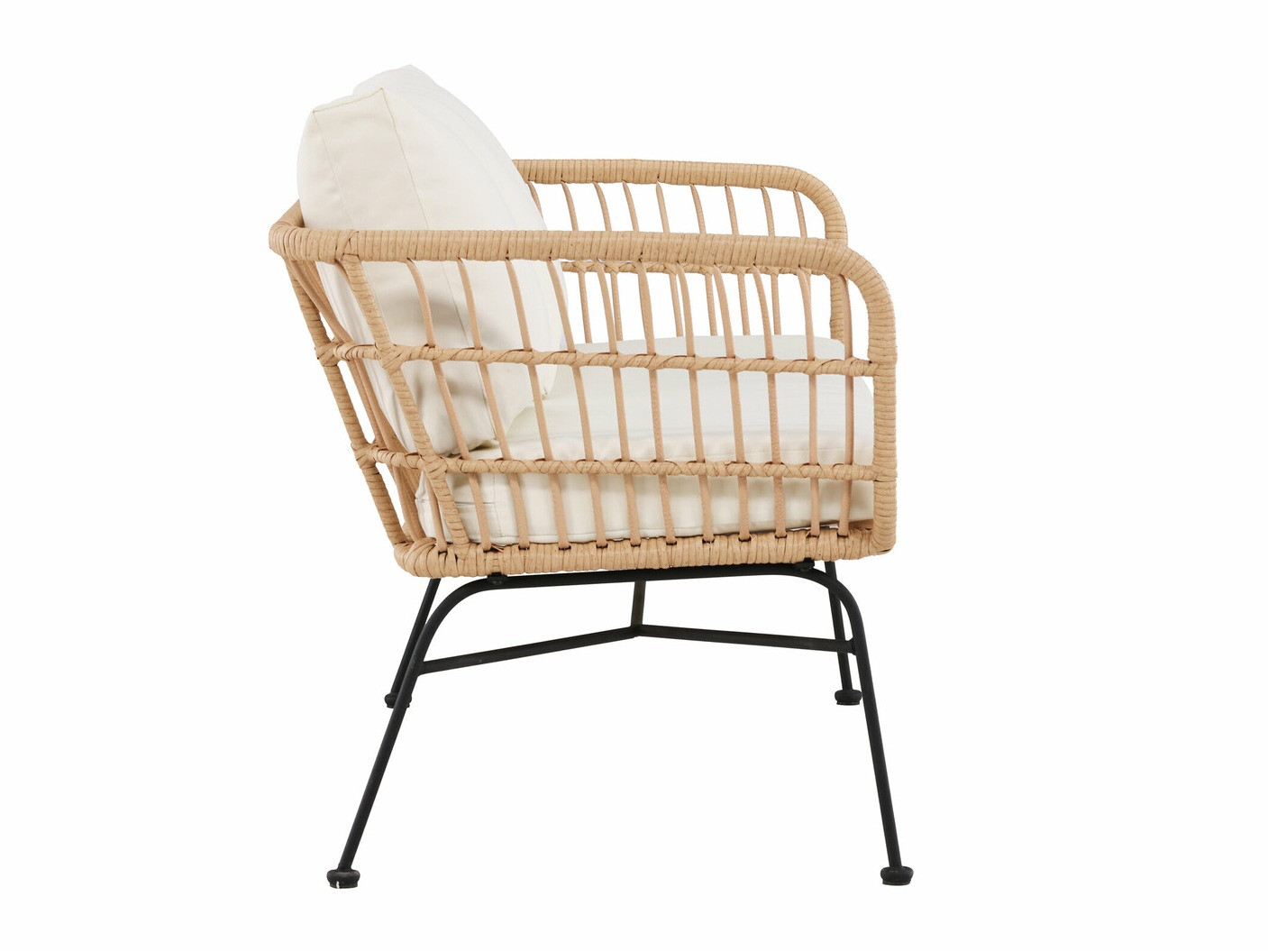 Gartensofa Dallas 5187 (Helles Holz + Beige)