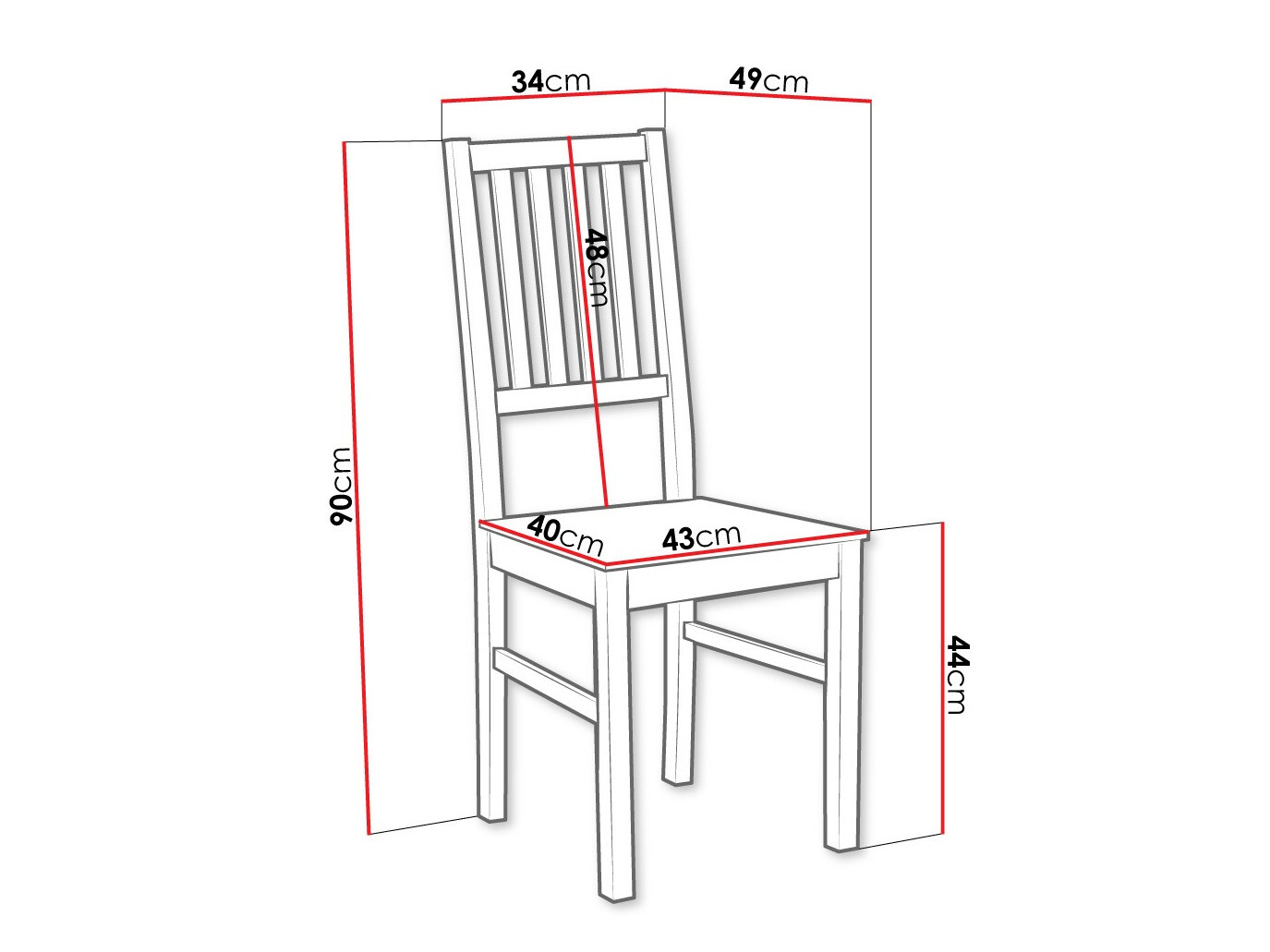 Stuhl Victorville 135 (Nussholzoptik)