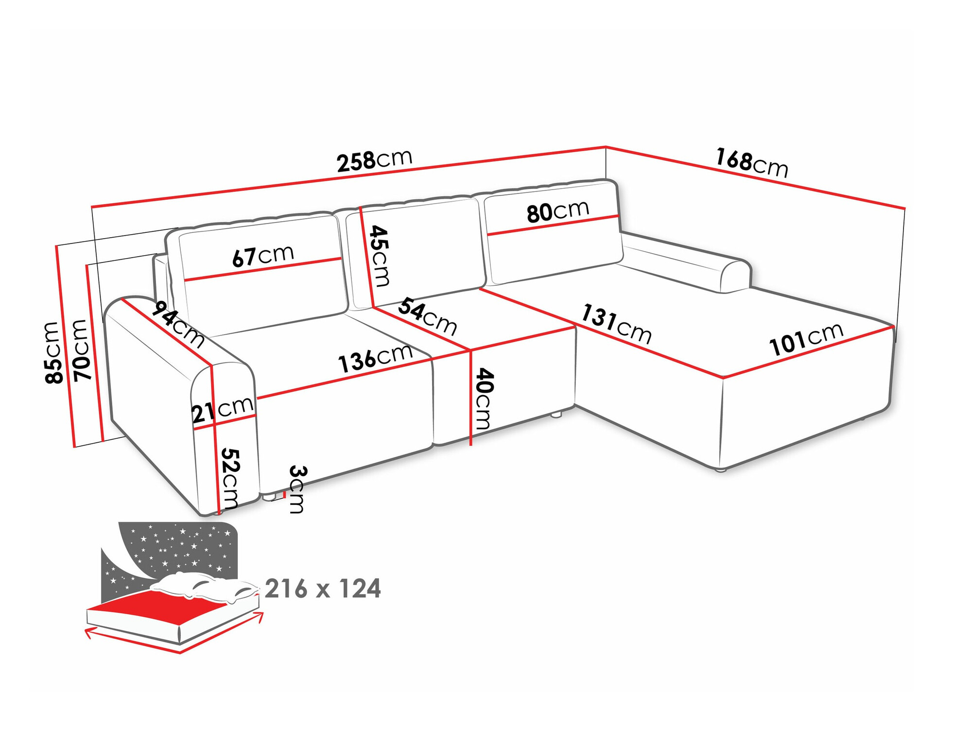 Ecksofa Stonecrest 105 (Sierra 746)