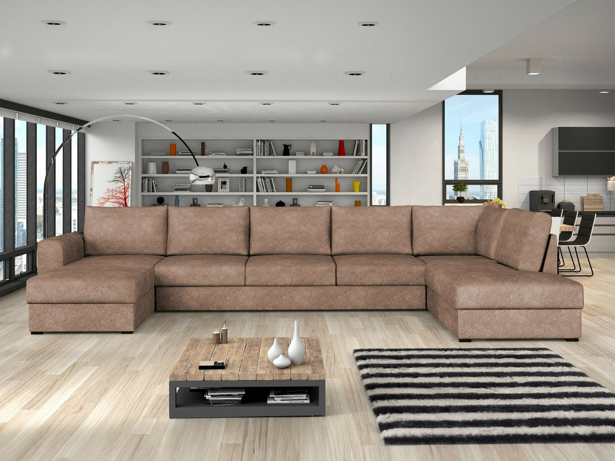Ecksofa Comfivo Flumen I (Coral 45)