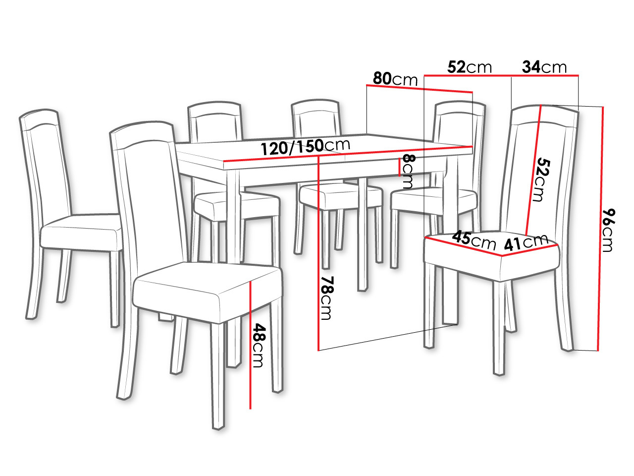 Essgruppe Victorville 351 (Weiß)