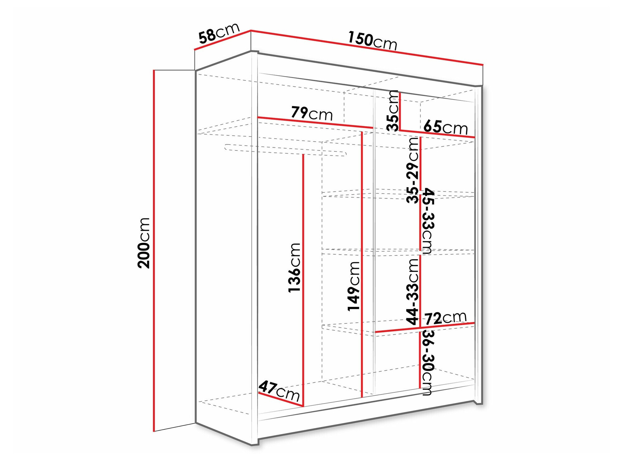Kleiderschrank Closico 104 (Kaschmir)
