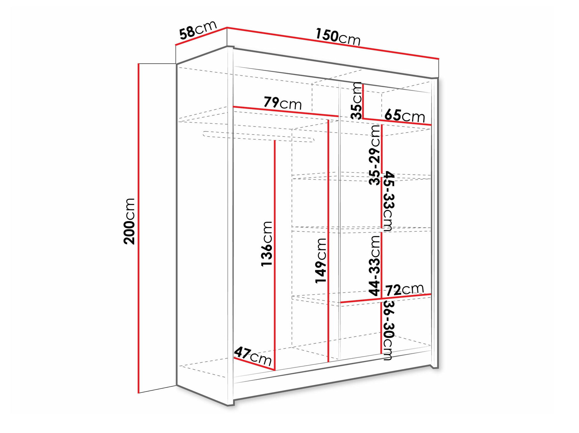 Kleiderschrank Closico 127 (Kaschmir)