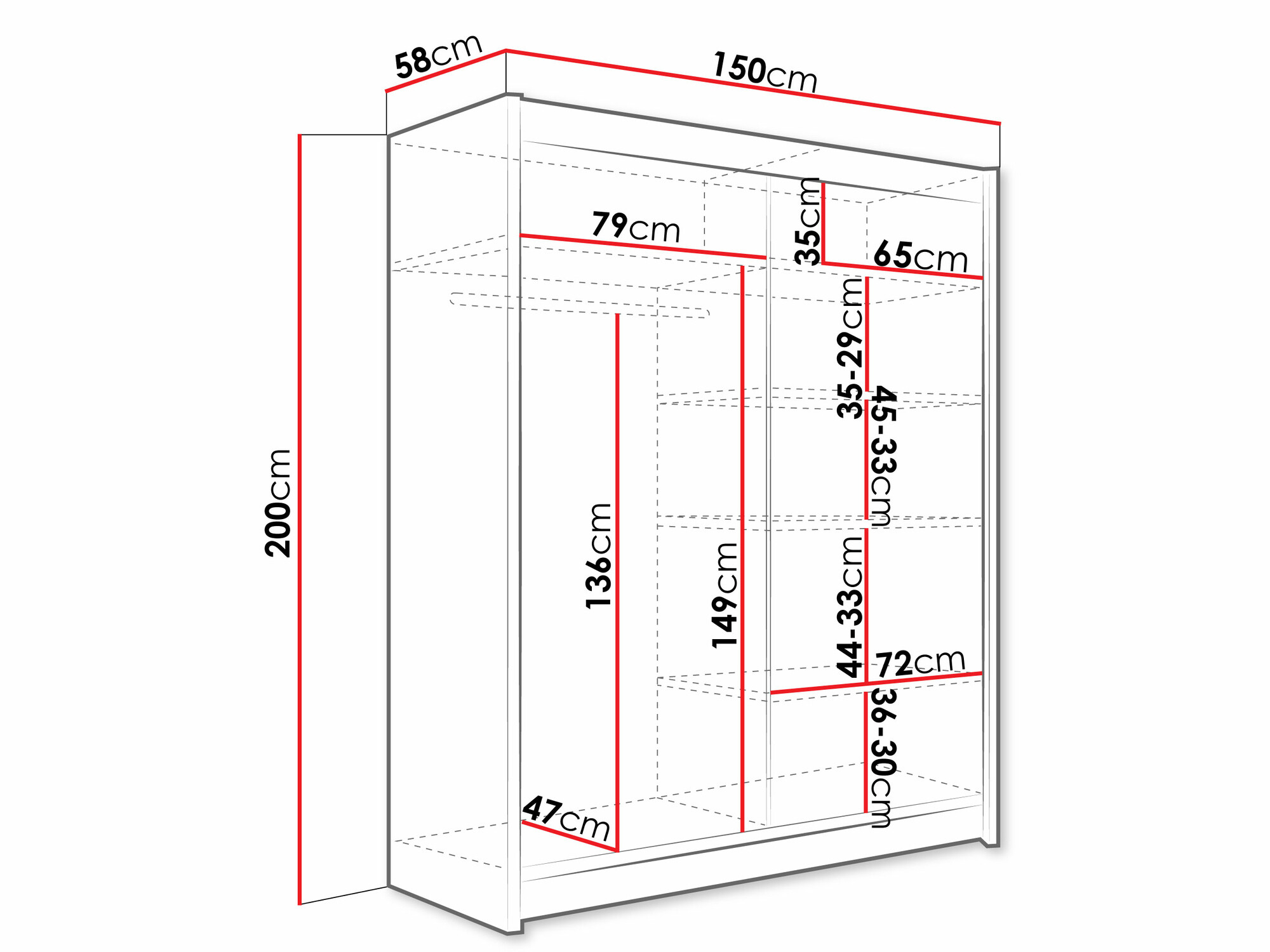 Kleiderschrank Closico Camera VI (Trüffel eichenholzoptik)