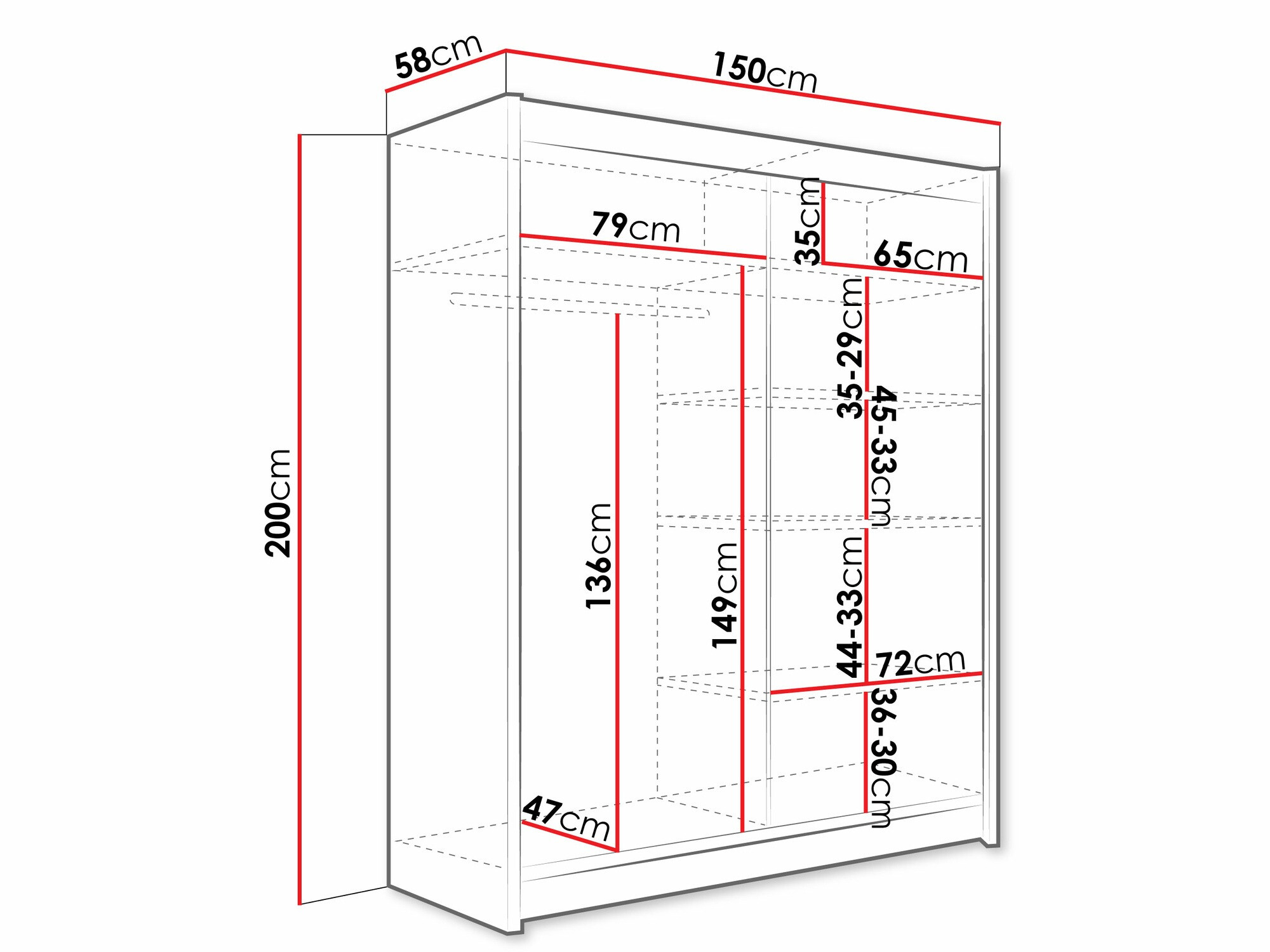 Kleiderschrank Closico Camera XII (Sonoma Eichenholzoptik)