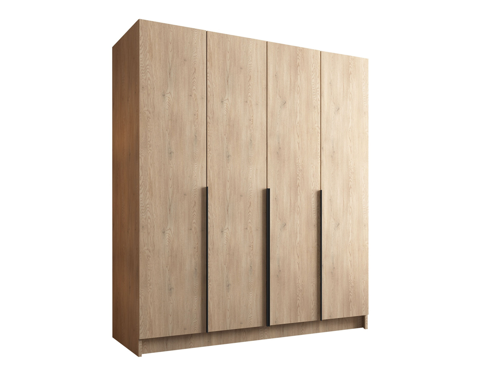 Kleiderschrank Closico Navor I (Helles Holz + Schwarz)