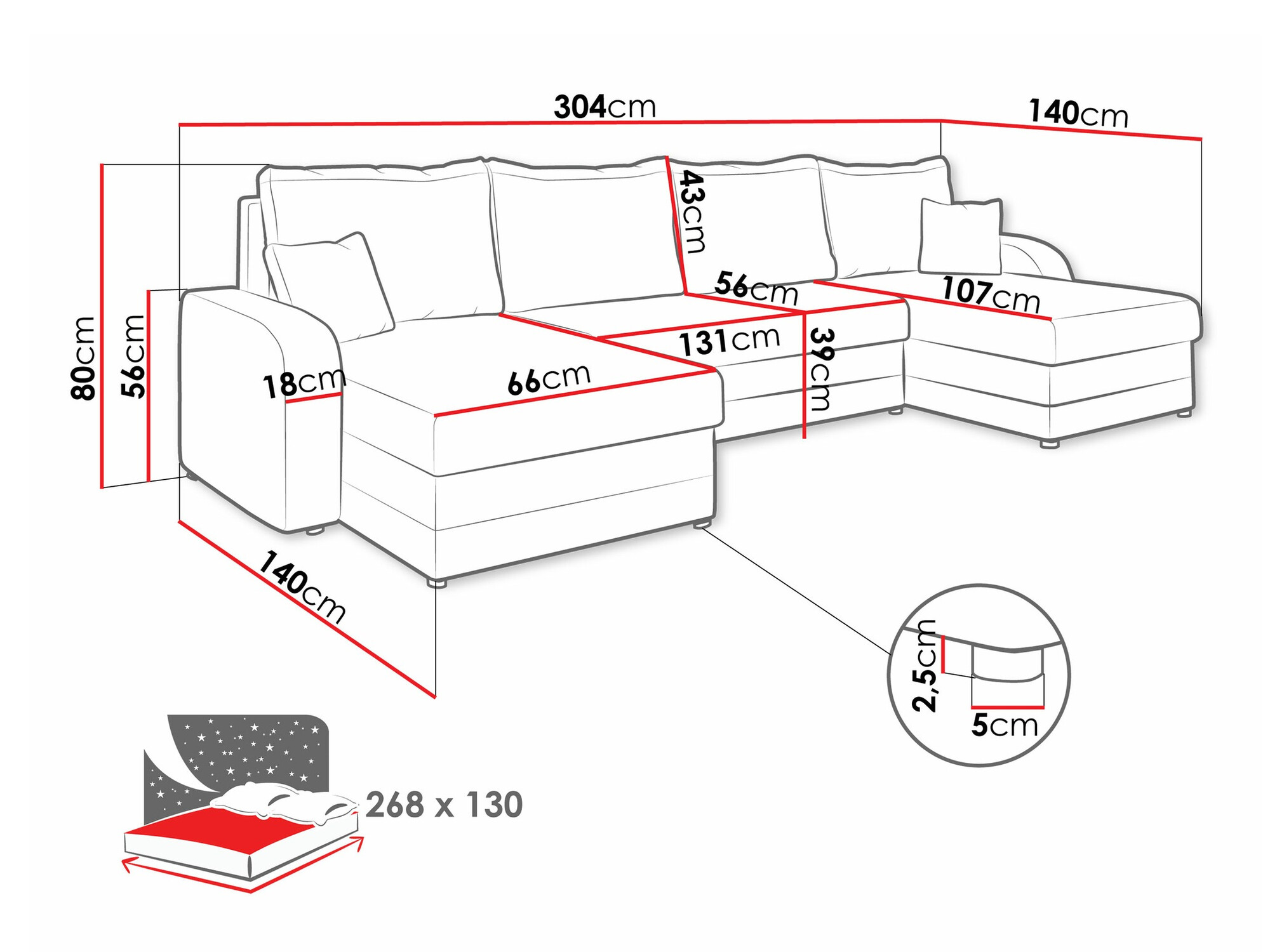 Ecksofa Comfivo Melissa III (Lux 06 + Lux 05)