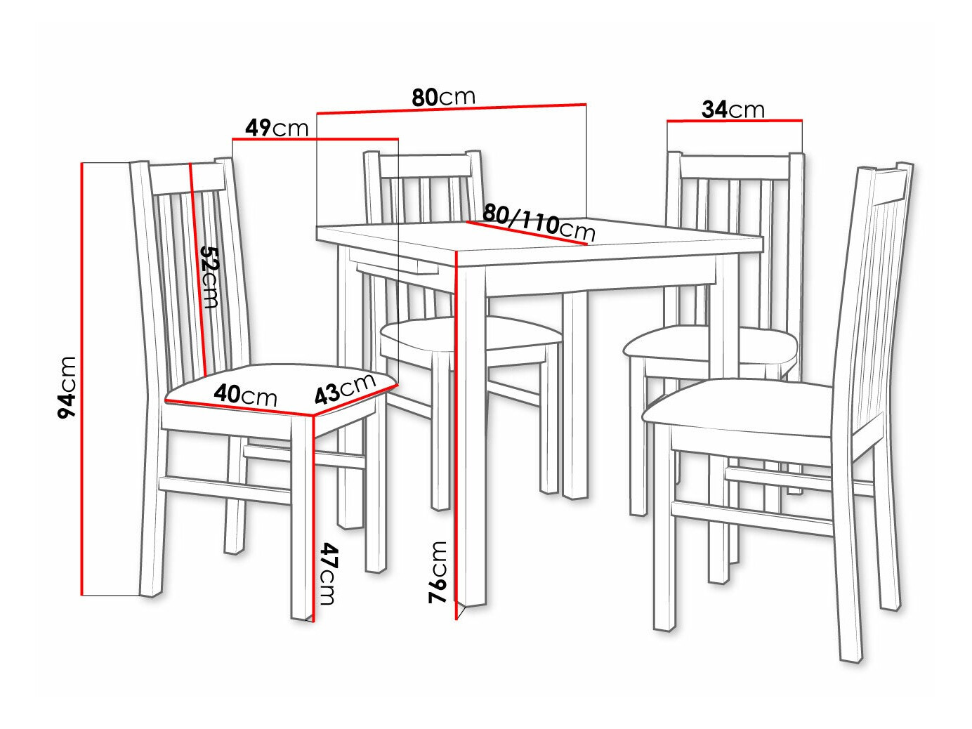 Essgruppe Victorville 263 (Weiß)
