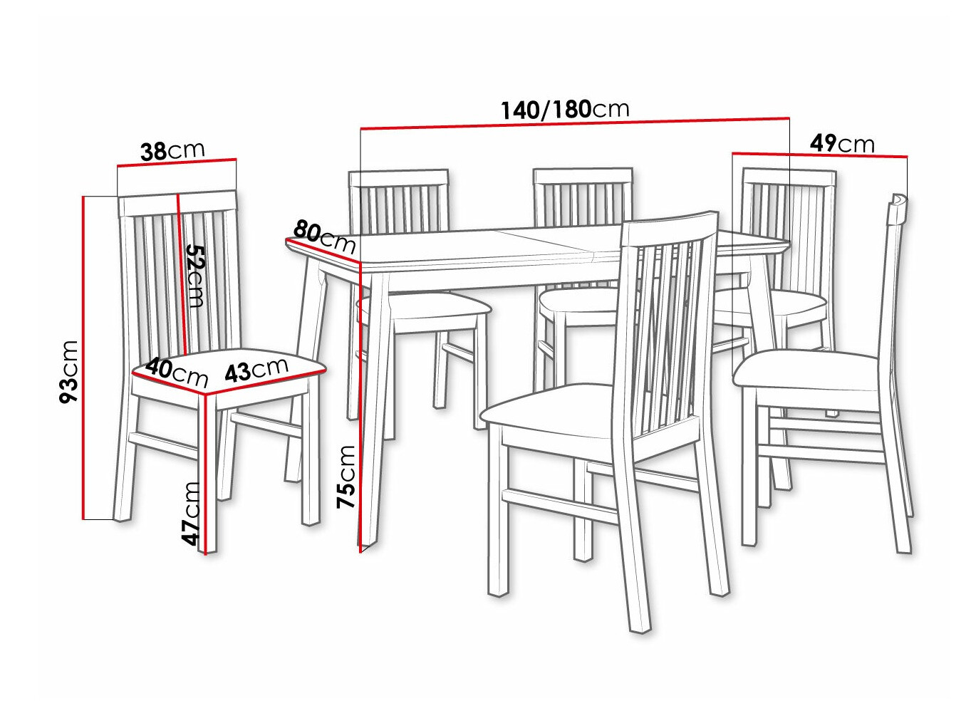 Essgruppe Victorville 267 (Weiß)