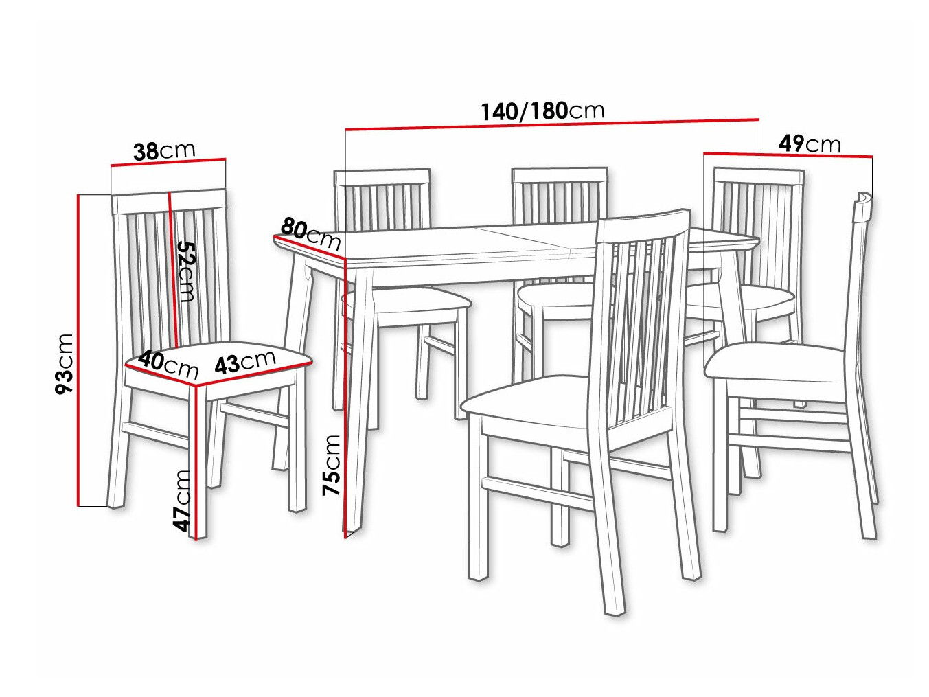 Essgruppe Victorville 267 (Weiß)