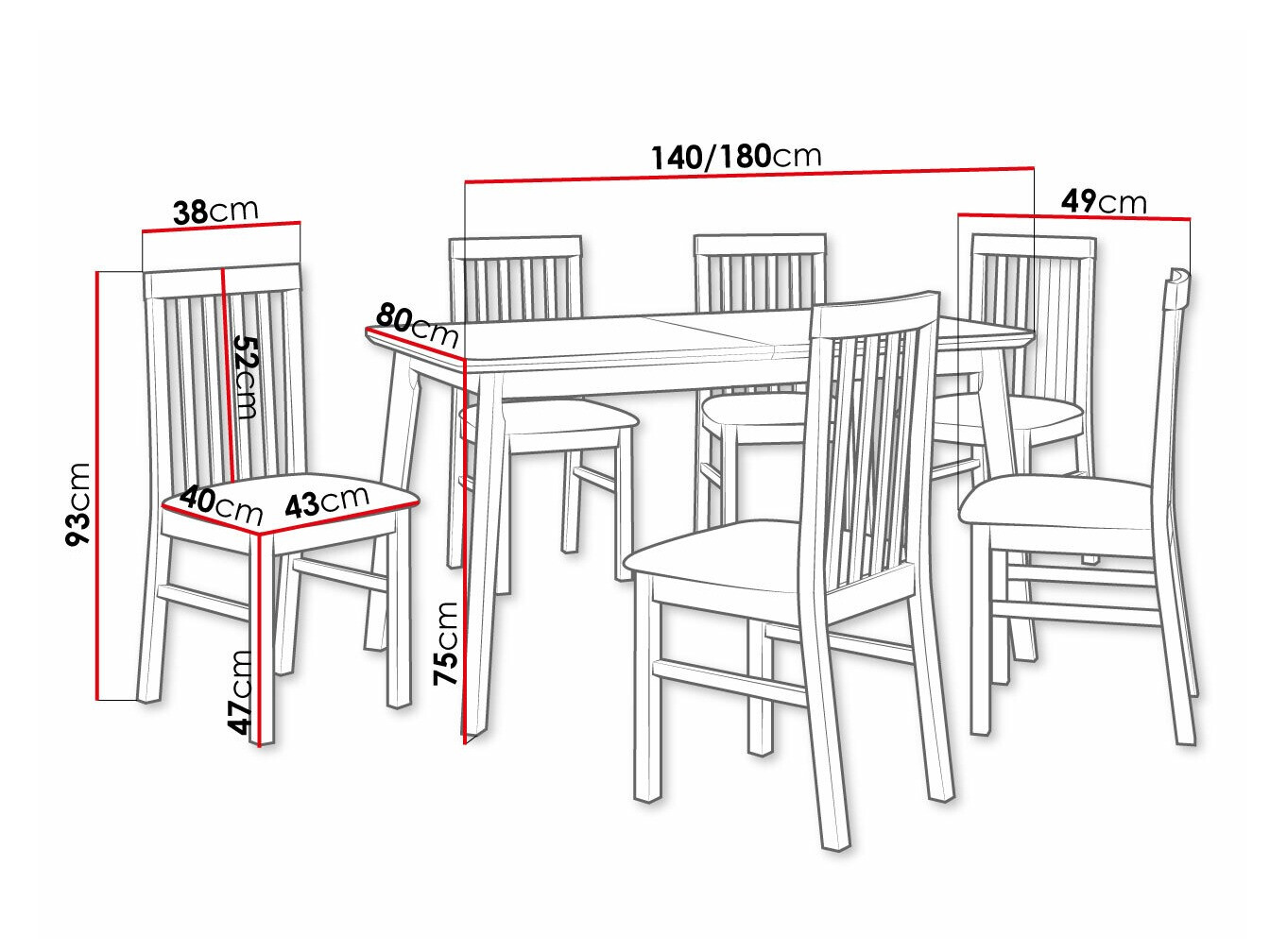 Essgruppe Victorville 267 (Weiß)