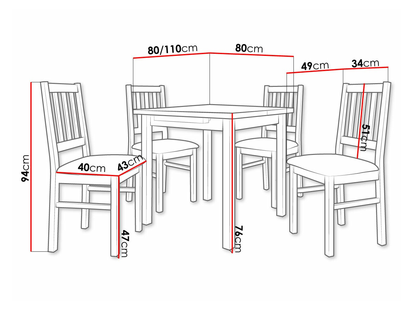 Essgruppe Victorville 275 (Sonoma Eichenholzoptik)