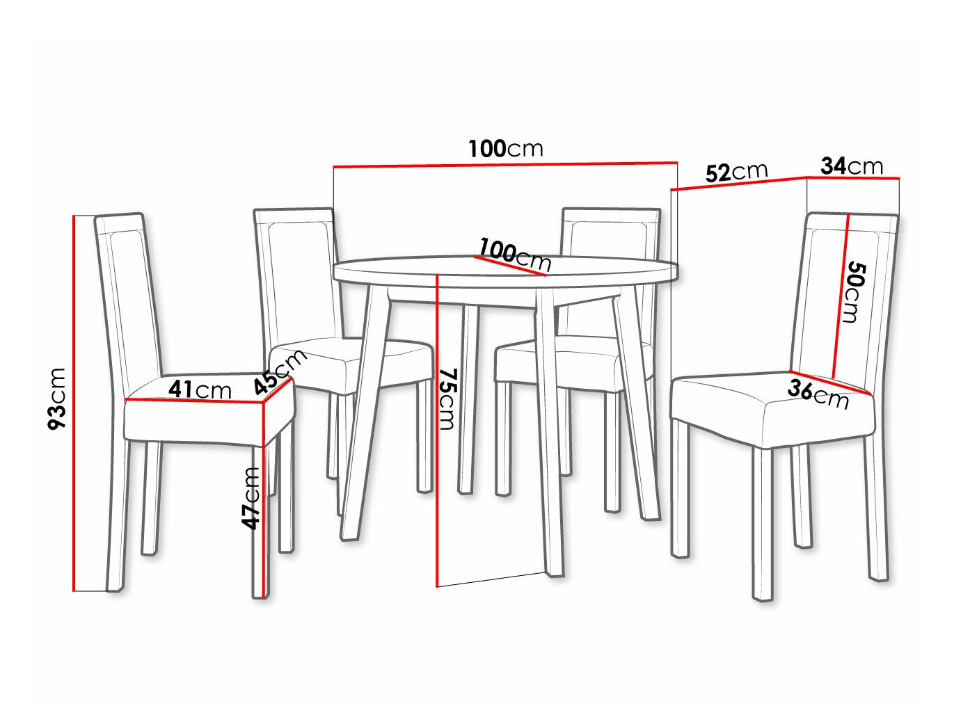 Essgruppe Victorville 304 (Schwarz)