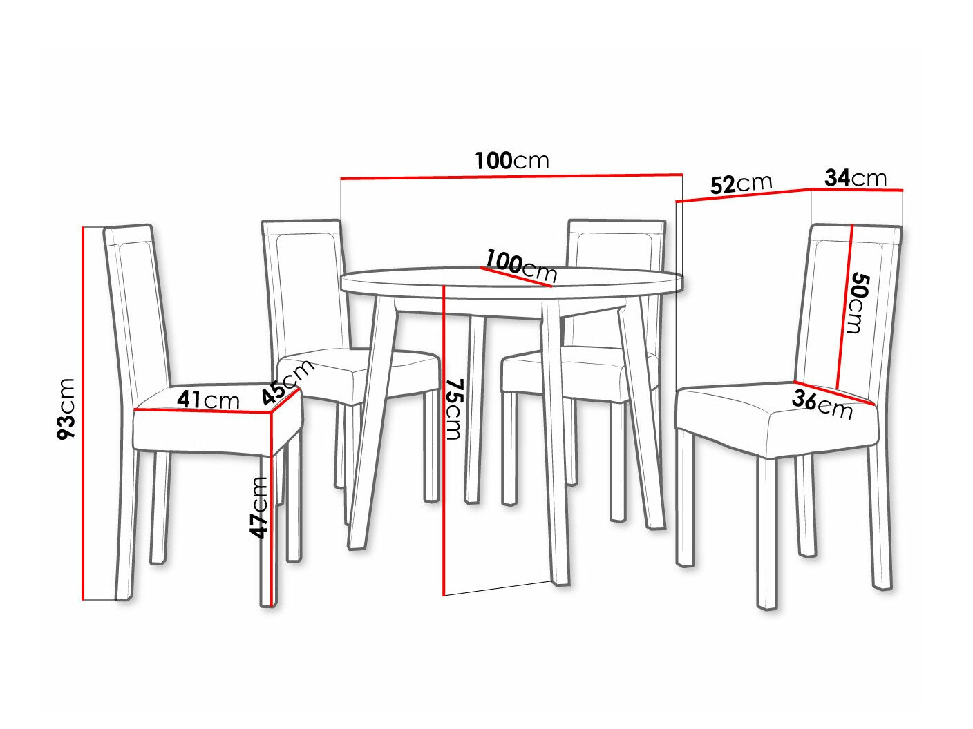 Essgruppe Victorville 304 (Sonoma Eichenholzoptik)