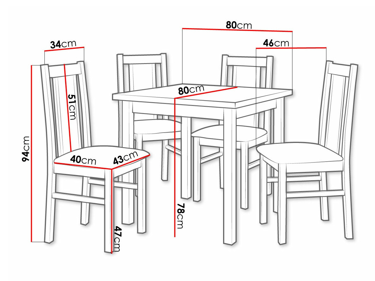 Essgruppe Victorville 310 (Nussholzoptik)