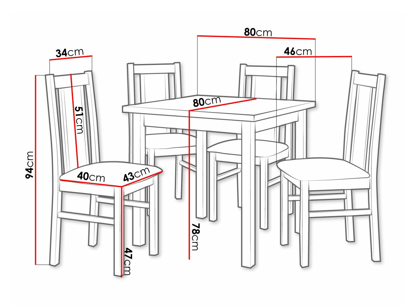Essgruppe Victorville 310 (Weiß)