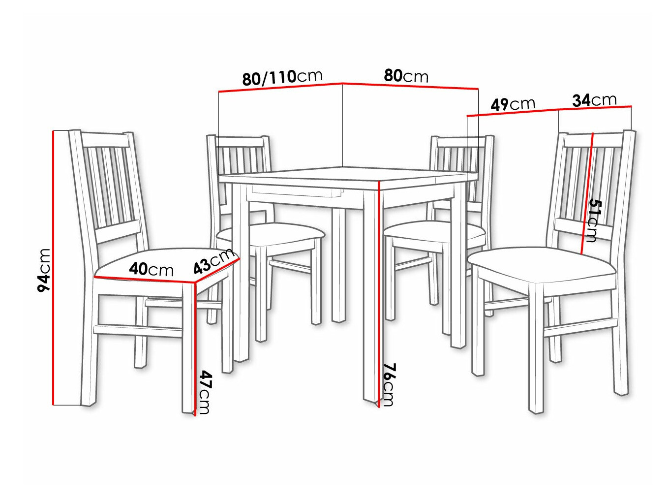 Essgruppe Victorville 314 (Sonoma Eichenholzoptik)