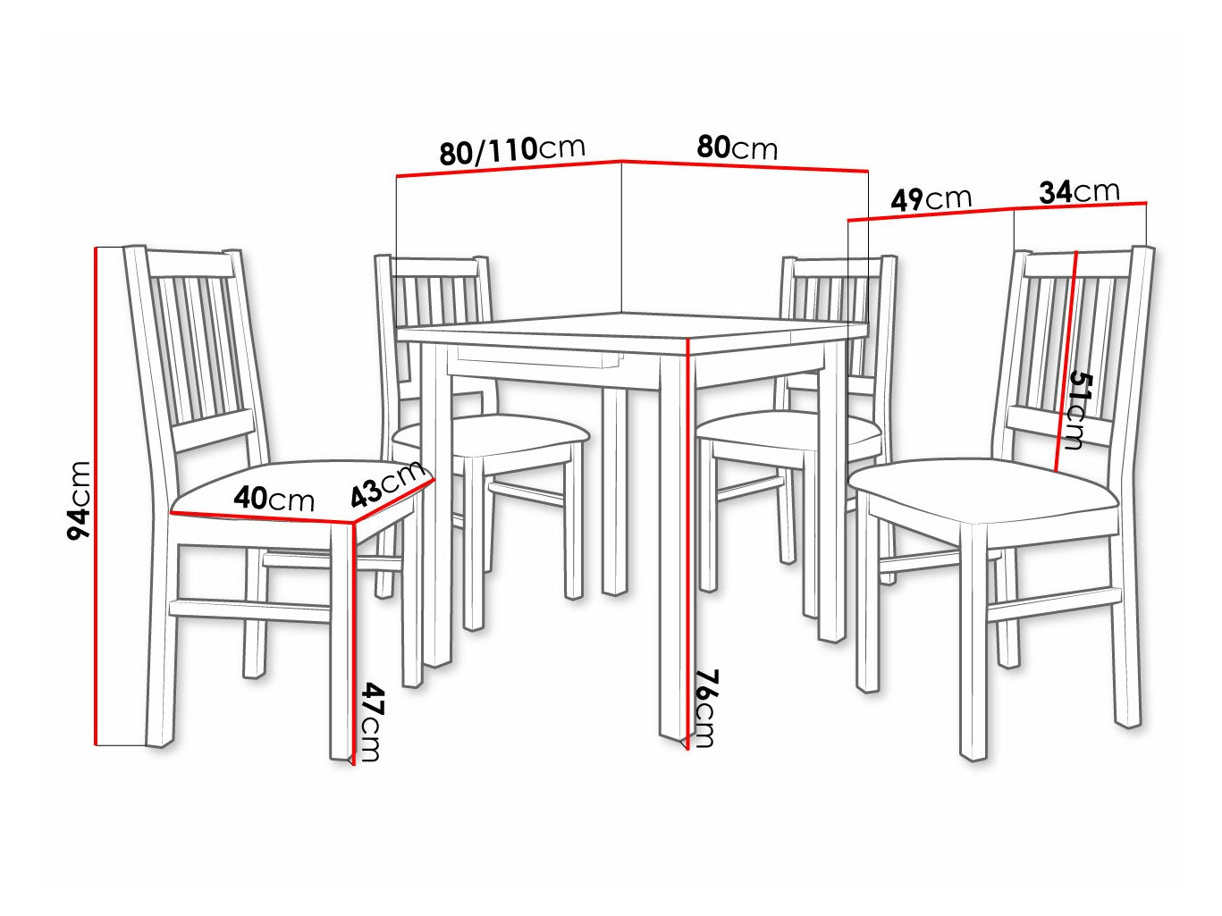 Essgruppe Victorville 314 (Weiß)