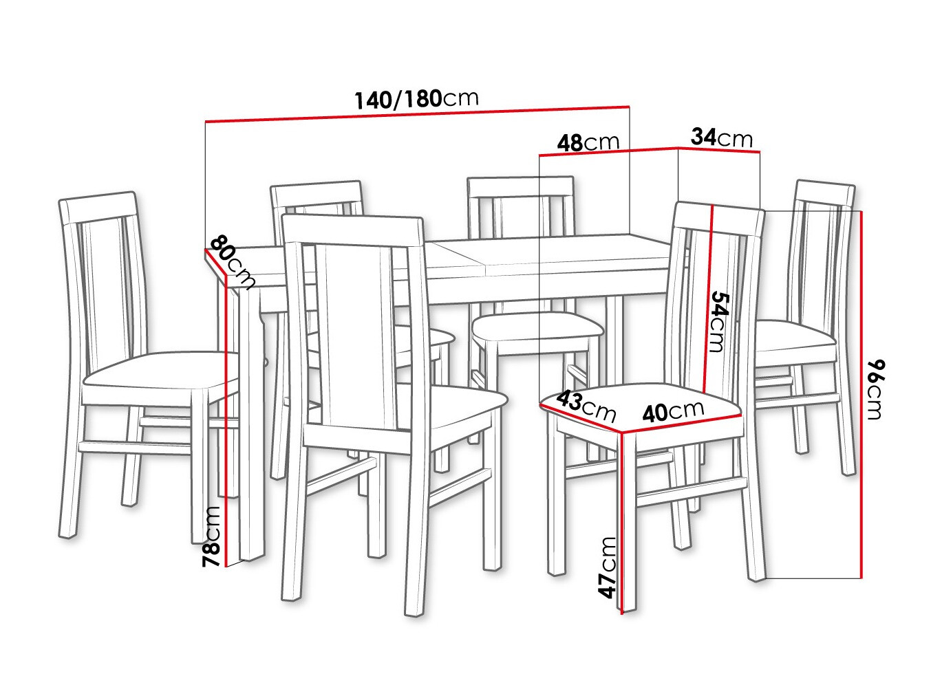 Essgruppe Victorville 315 (Sonoma Eichenholzoptik)