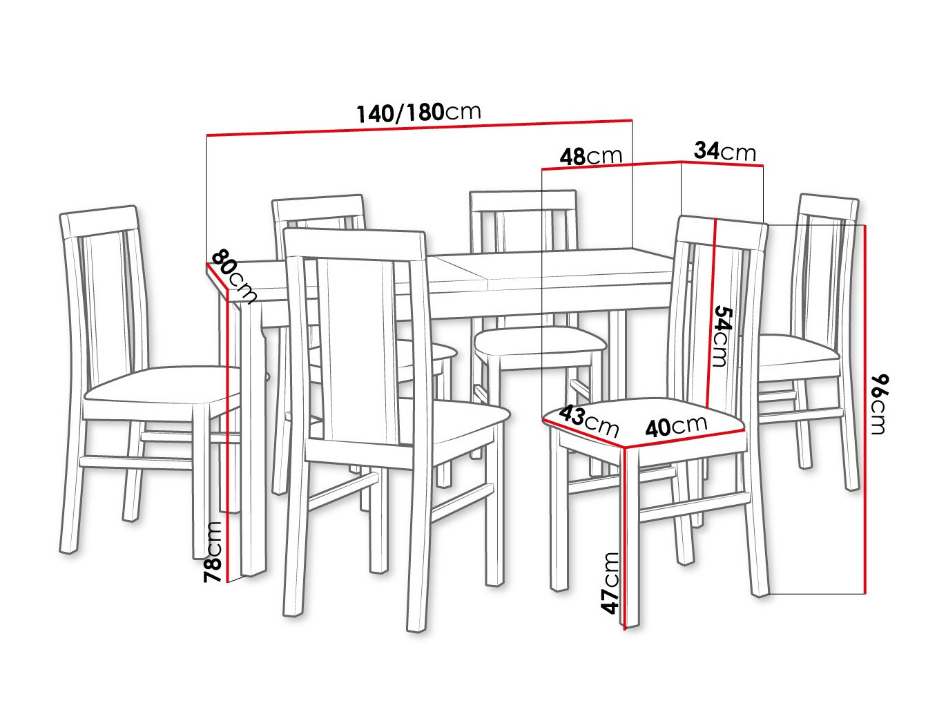 Essgruppe Victorville 315 (Sonoma Eichenholzoptik)