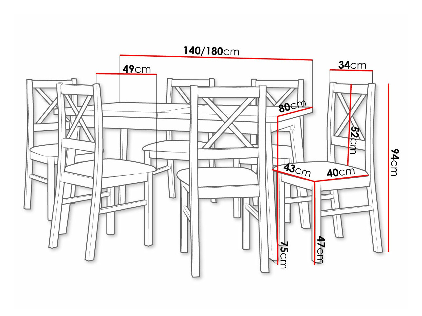Essgruppe Victorville 316 (Weiß)