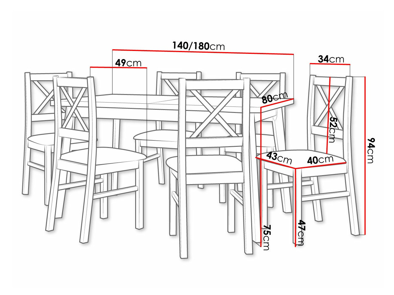 Essgruppe Victorville 316 (Weiß)
