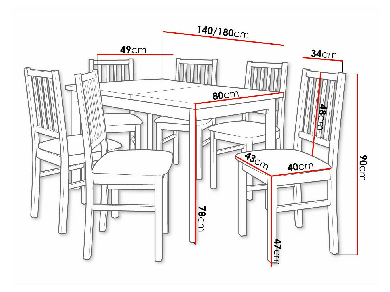 Essgruppe Victorville 320 (Nussholzoptik)