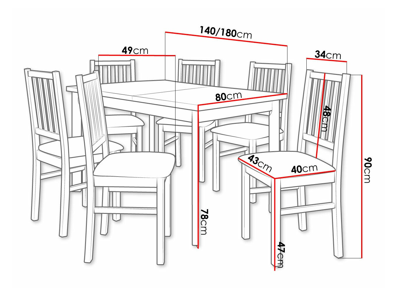 Essgruppe Victorville 320 (Weiß)