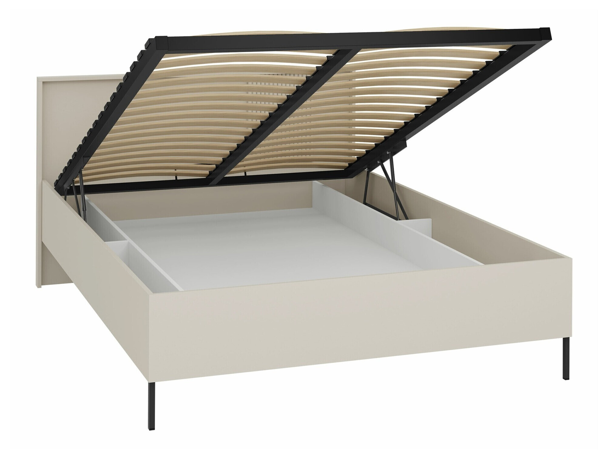 Bett Lunole 105 (Artisan Eichenholzoptik + Schwarz)