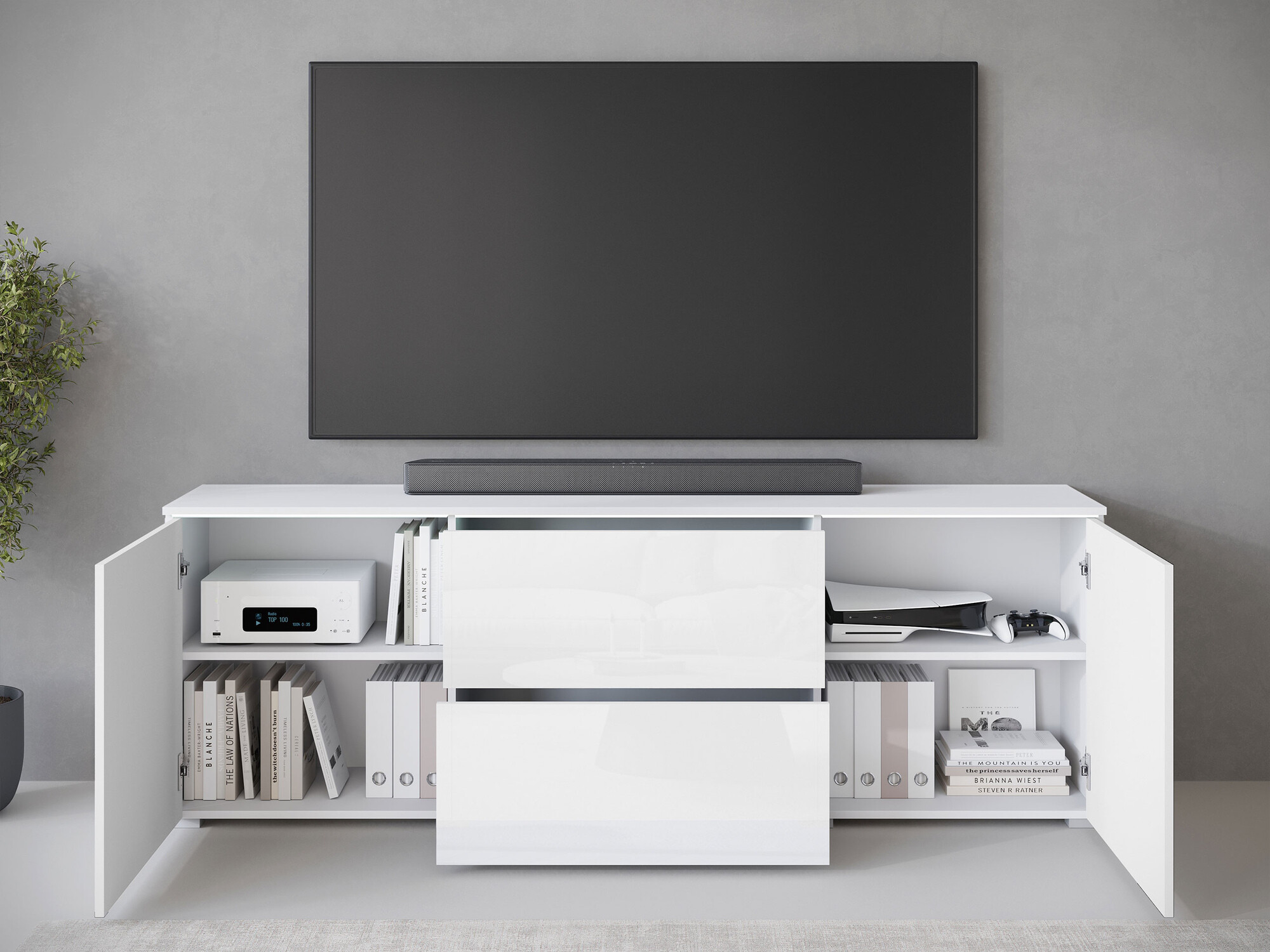 TV-Möbel Mirfivo 104 (Graphit)