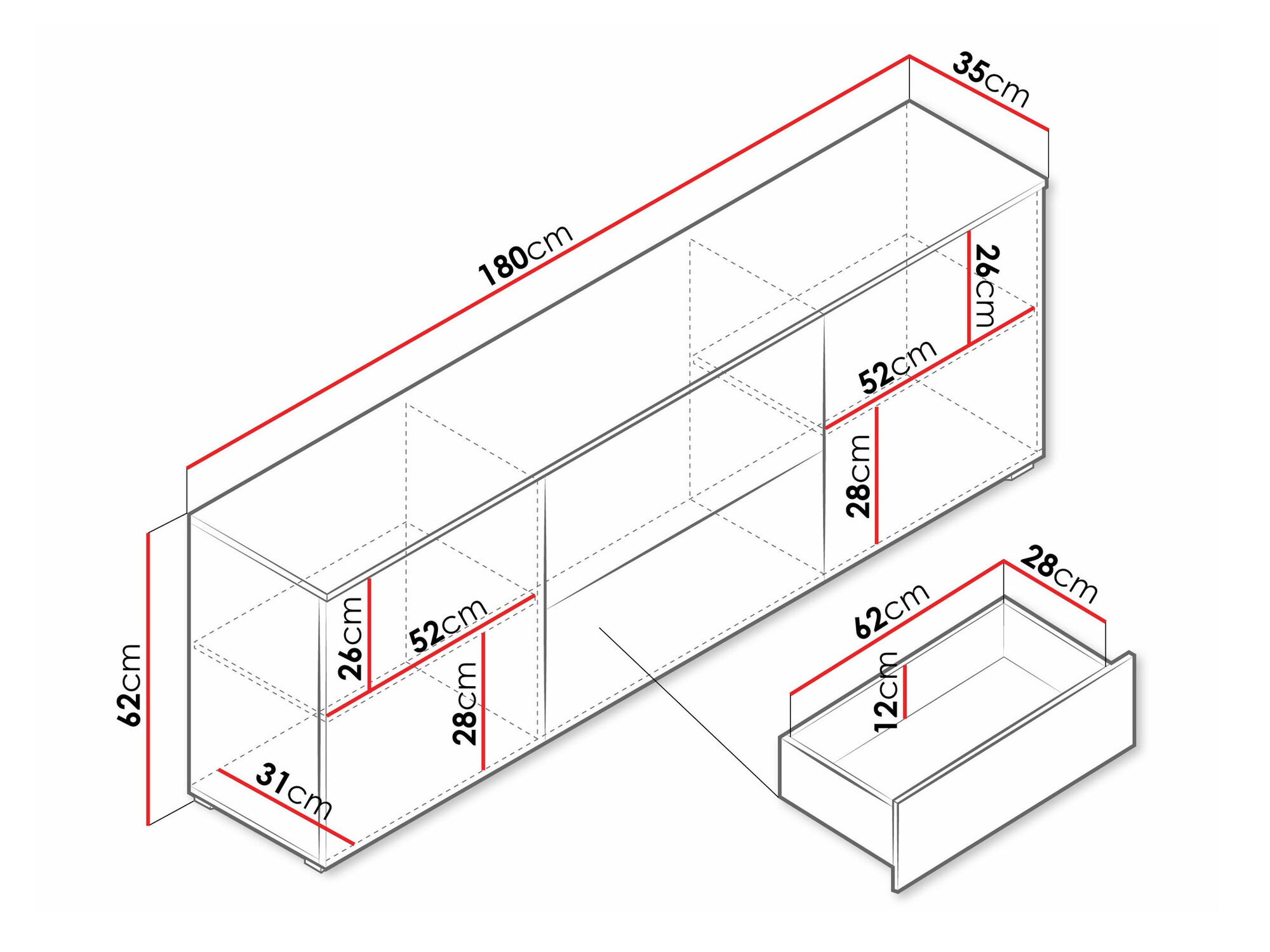 TV-Möbel Sarasota 190 (Wotan Eiche)