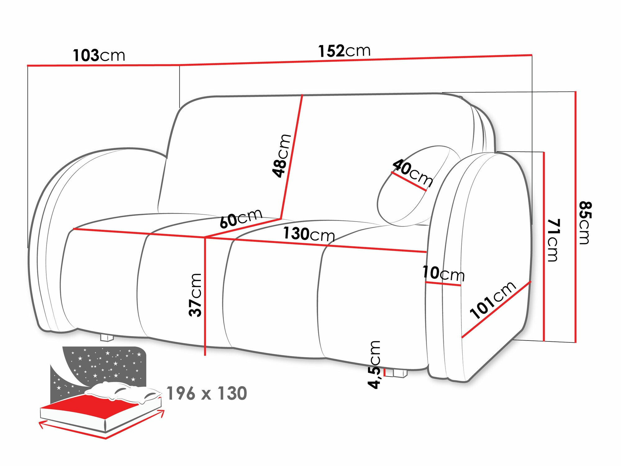 Schlafsofa Citral III (Velo 633)