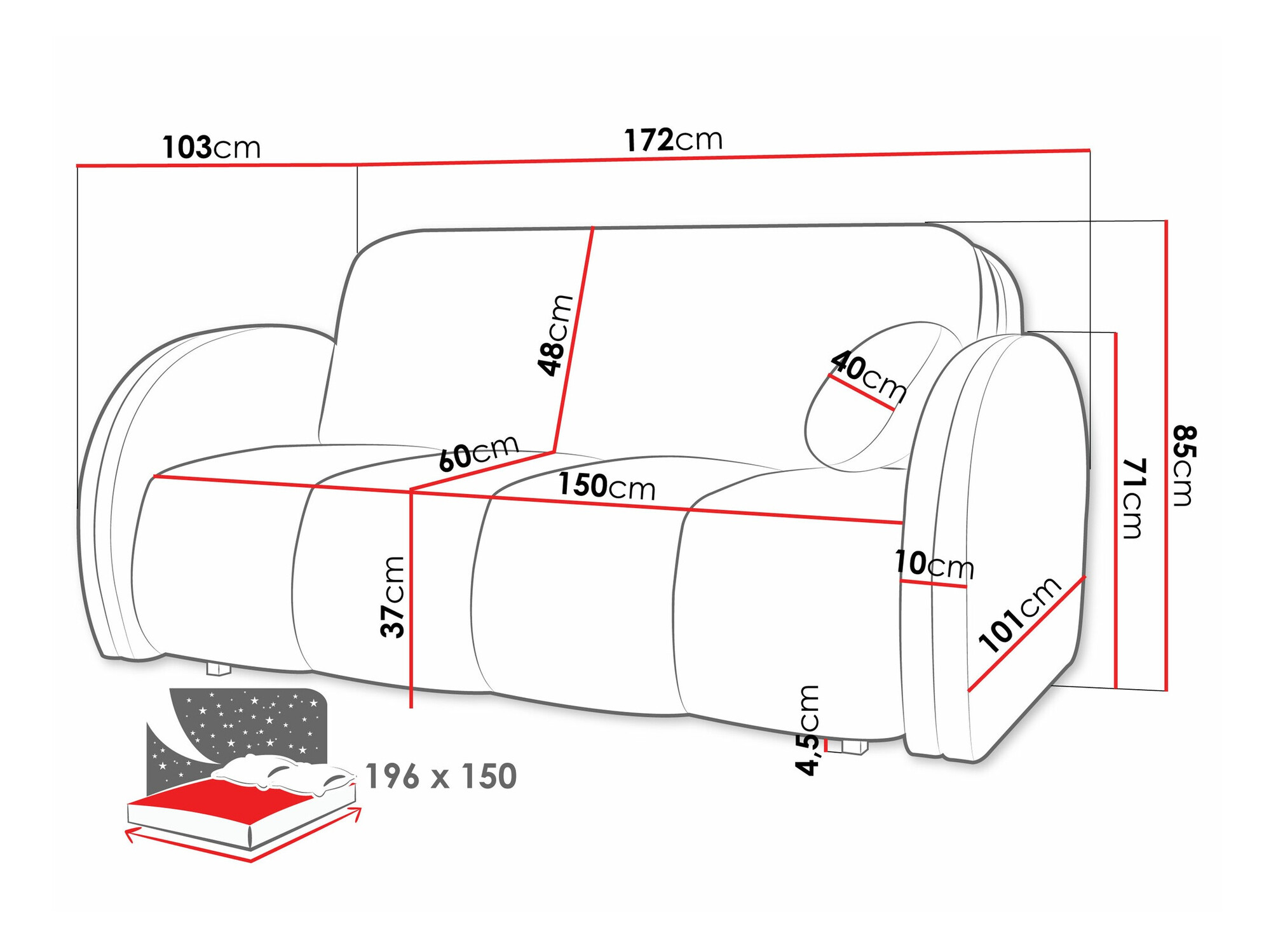 Schlafsofa Citral IV (Velo 635)